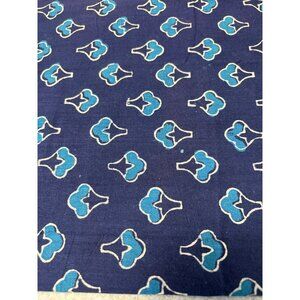 Handloom Batik Cotton Fat Quarter 18x22" Blue & White Floral Print Fabric
